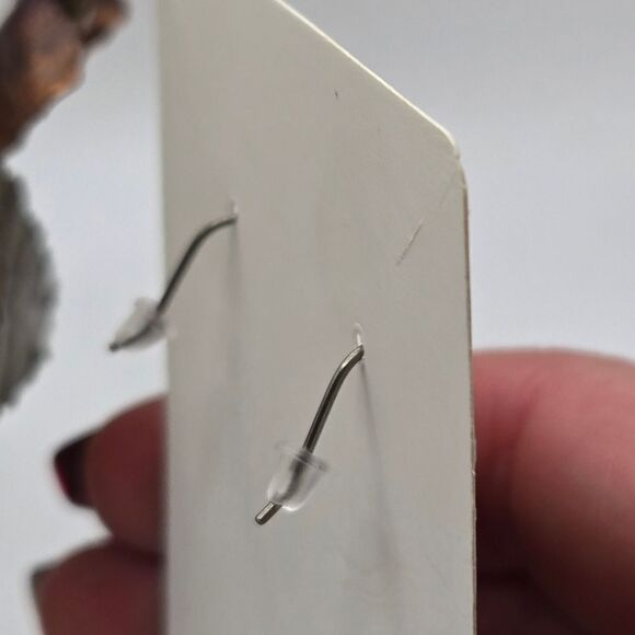 "5/$25" Two Tone Silver/Gold Layered Oval Circle Dangle Earrings - Picture 2 of 6